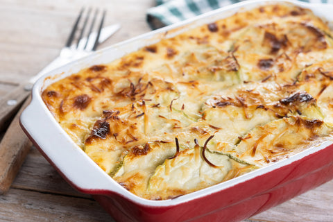 Exquisita lasaña de calabacín con ricotta y espinacas