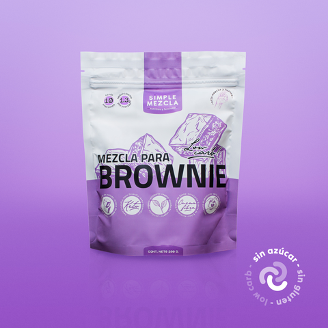 Mezcla para 16 Unidades de Brownie Torta de Chocolate Low Carb Keto Simple Mezcla 290g