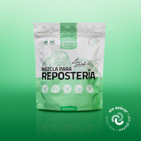 Mezcla Para 16 Unidades de Bizcocho, Waffles y Galletas Low Carb Keto Simple Mezcla 290g (Rinde 12 Unidades)