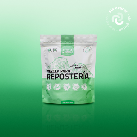 Mezcla Bizcocho, Waffles y Galletas Low Carb Keto Simple Mezcla 290g (Rinde 12 Unidades)