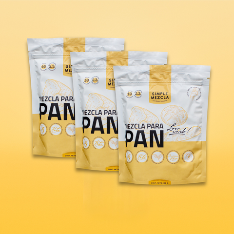 Pack Mezcla Pan Keto Low Carb 3 Unidades Simple Mezcla | Rinde 30 Panes
