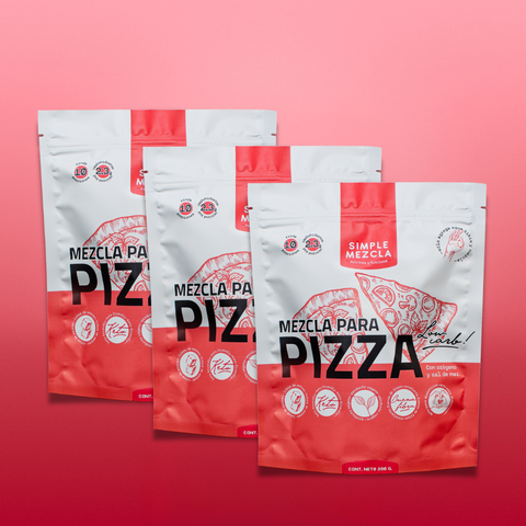 Pack Mezcla Pizza Low Carb 3 Unidades Simple Mezcla | Rinde 12 Pizzas